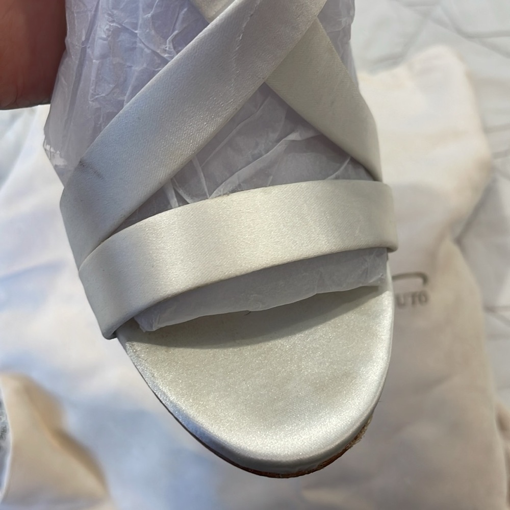 White Satin Heels - Imagine Vince Camuto - image 8